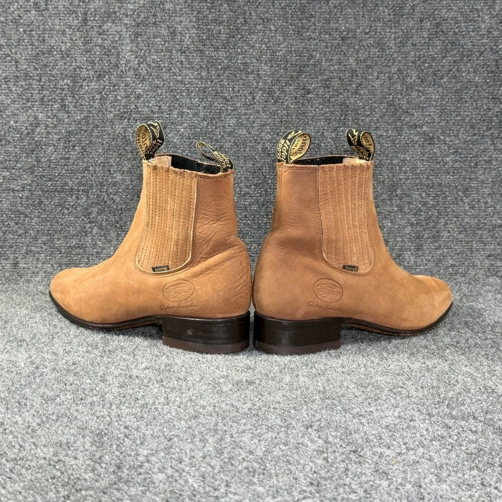 Antonio Hdez Chelsea Ankle Boots Men's 9 Brown Leather Pull On Western Classic